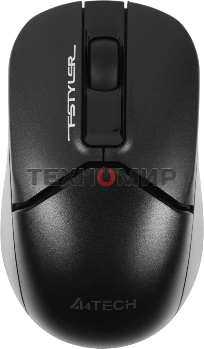 Мышь беспроводная A4Tech Fstyler FB12 черный, 1200 dpi, радиоканал, Bluetooth, USB, кнопки - 3