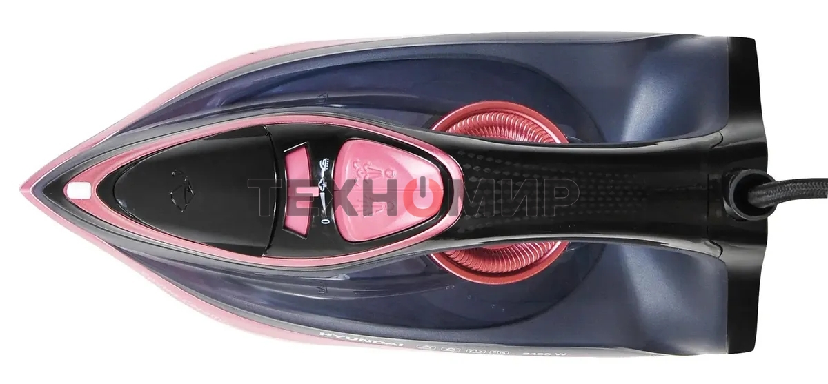 Утюг Hyundai H-SI01623 2400 Вт черный/розовый