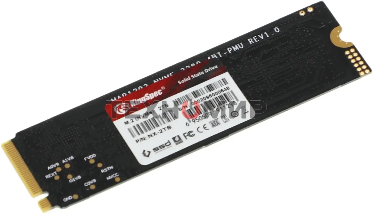 Накопитель SSD KingSpec NX-2Tb, 2000Gb, PCIe 3.0 x4, M.2 2280, NVMe, R/W 3400/3100