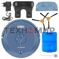 Робот-пылесос Endever Spectre-88 голубой, 1500 мА/ч Li-ion, уборка сухая/влажная, пылесборник контейнер 0.4 л