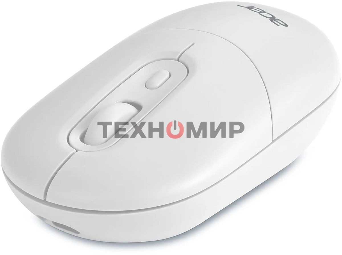 Мышь беспроводная Acer OMR301 белый, 1600 dpi, радиоканал, Bluetooth, USB, кнопки - 4