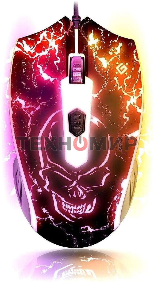 Мышь проводная Defender Overmatch GM-069 черный, 2400 dpi, USB, кнопки - 4