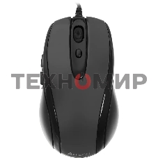 Мышь проводная A4Tech N-708X серый глянец/черный, 1600 dpi, USB, кнопки - 6