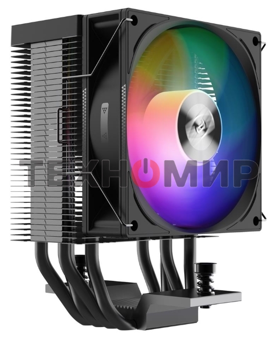 Кулер PCCooler R400 ARGb черный 92мм алюминий+медь 2200r m 30db 4-pin 180W 133мм
