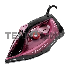 Утюг Galaxy Line GL 6132, розовый с черным, паровой, 2800 Вт, керамическое покрытие EasyGlide, функции: самоочистка, антикапля, антинакипь, указатель максимального уровня воды, индикатор нагрева, вертикальное отпаривание, паровой удар, регулировка подачи 