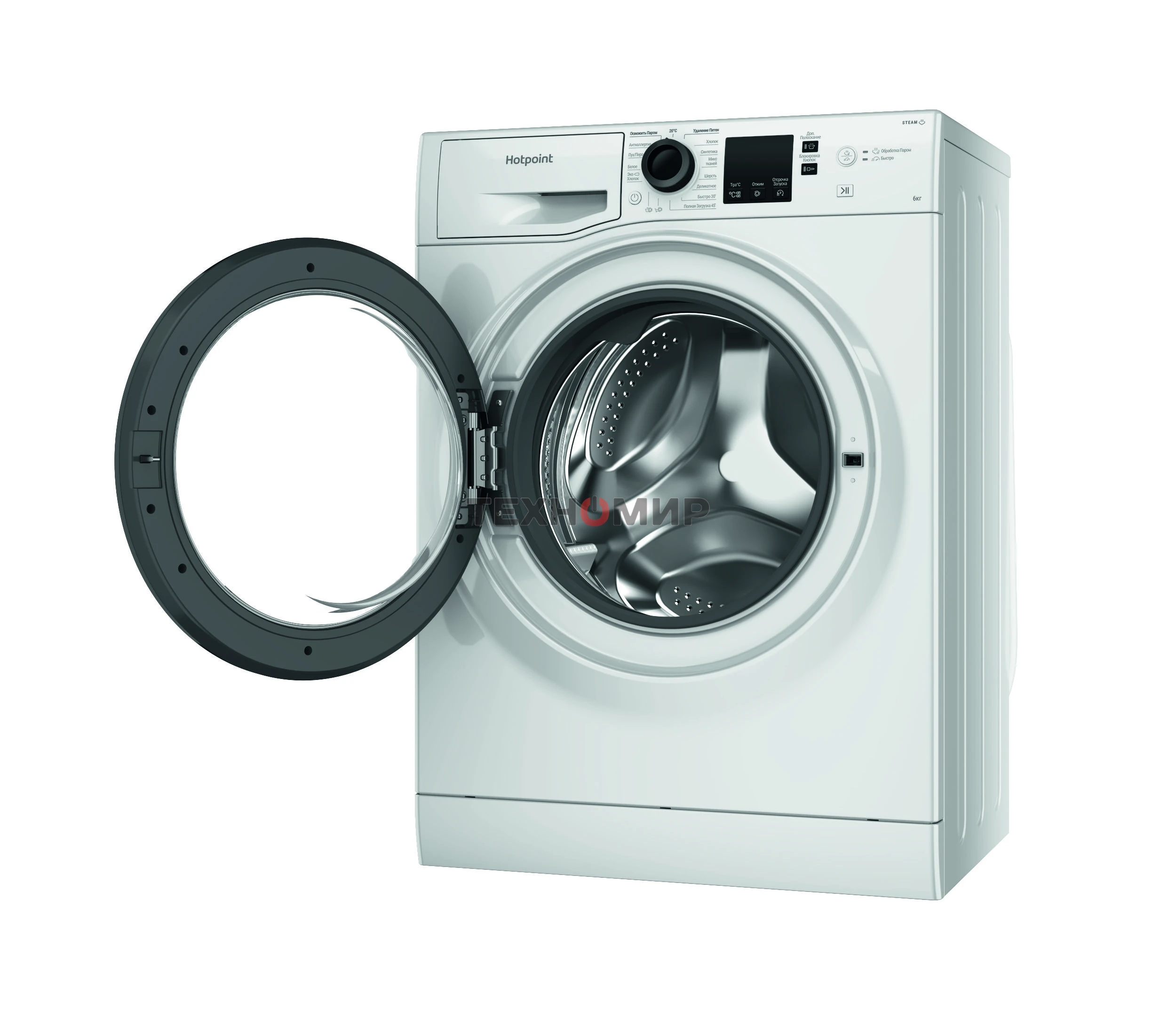 Стиральная машина Hotpoint NSS 6015 KV RU (869991644610) белый, загр. фронтальная макс.: 6 кг 1000 об/мин класс: А