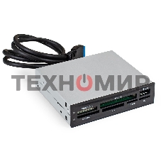 Кард-ридер ExeGate CR-611U3/черный/SD/SDHC/SDXC/MMC/microSD/T-Flash/CF/MS/MS micro/XD/USB 3.0/металл/пластик