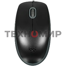 Мышь проводная Logitech M110 Silent черный, 1000 dpi, USB, кнопки - 3