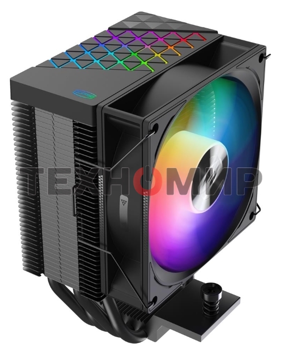 Кулер PCCooler R400 ARGb черный 92мм алюминий+медь 2200r m 30db 4-pin 180W 133мм