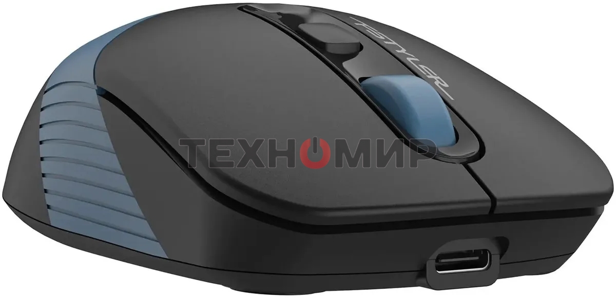 Мышь беспроводная A4Tech Fstyler FB10CS черный/синий, 2000 dpi, радиоканал, Bluetooth, USB, кнопки - 4
