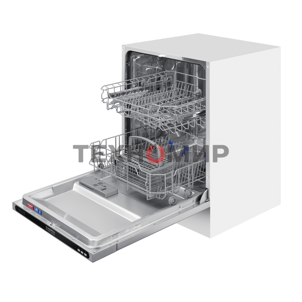 Встраиваемая посудомоечная машина Maunfeld MLP6022A01 Light Beam, серебристый, 59.8 см, 12 компл., 49 дБ, класс A++