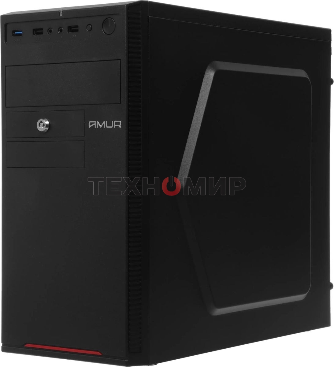 Компьютер Amur Нарвал B7I21 MT i3 12100 (3.3) 16Gb SSD 256Gb UHDG 730 FreeDOS GbitEth 400W мышь клавиатура черный (RUS) (2147002)