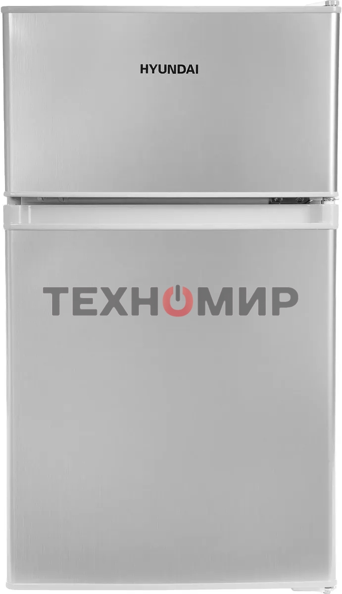 Холодильник Hyundai CT10021H серебристый двухкамерный 60/25л морозилка сверху, капельная система
