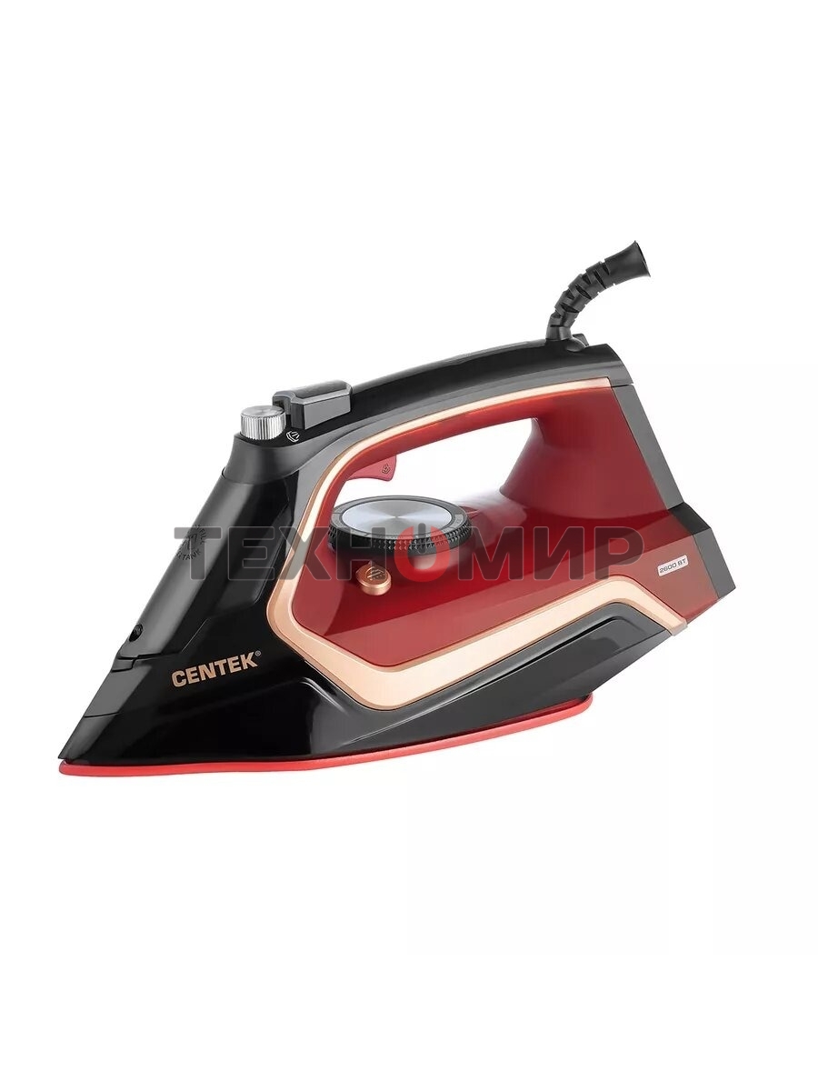 Утюг Centek CT-2313 красный, 2400 Вт, 50 г/мин, 185 г/мин, 350 мл