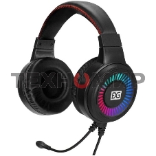 Гарнитура проводная полноразмерная игровая с микрофоном (гарнитура) ExeGate Gaming HS-520G (USB, 2x3.5мм, динамик 40мм, 20-20000Гц, длина кабеля 2.5м, регулировка громкости, RGb подсветка)