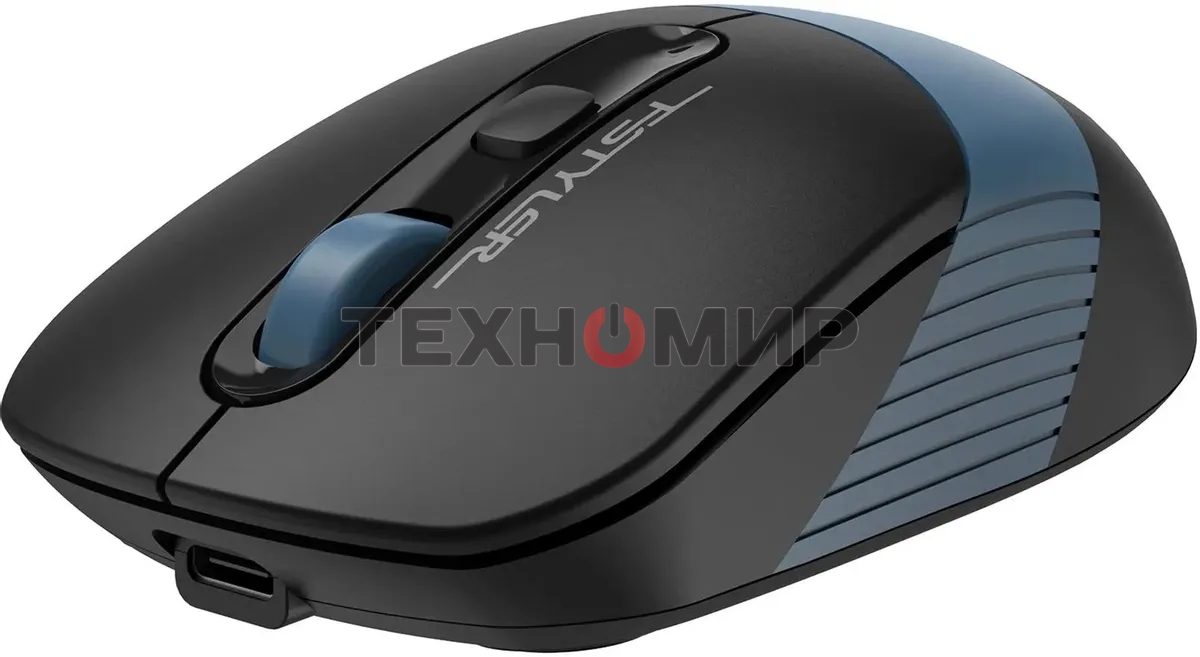 Мышь беспроводная A4Tech Fstyler FB10CS черный/синий, 2000 dpi, радиоканал, Bluetooth, USB, кнопки - 4