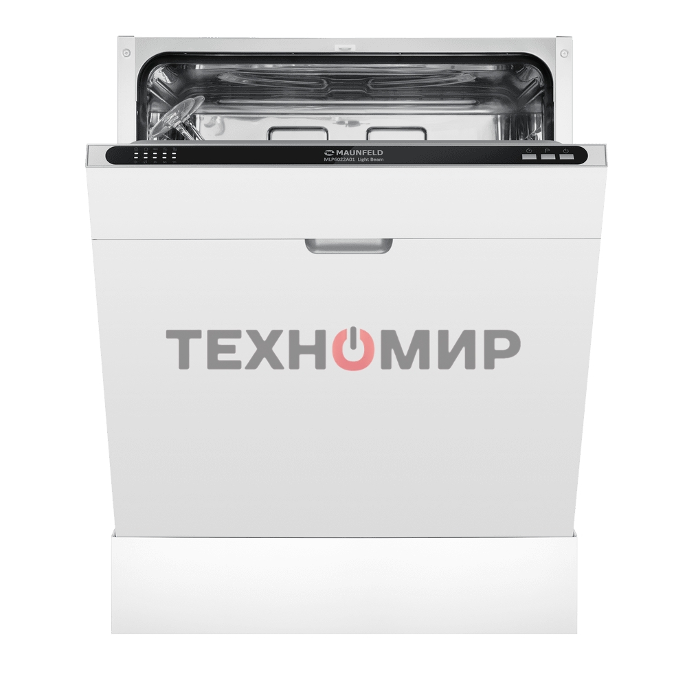 Встраиваемая посудомоечная машина Maunfeld MLP6022A01 Light Beam, серебристый, 59.8 см, 12 компл., 49 дБ, класс A++