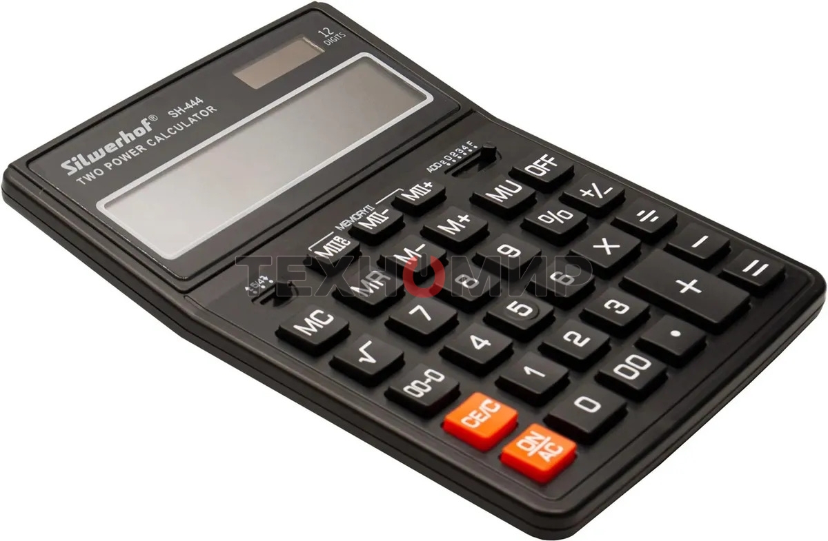Калькулятор настольный Silwerhof SH-444 черный 12-разр.