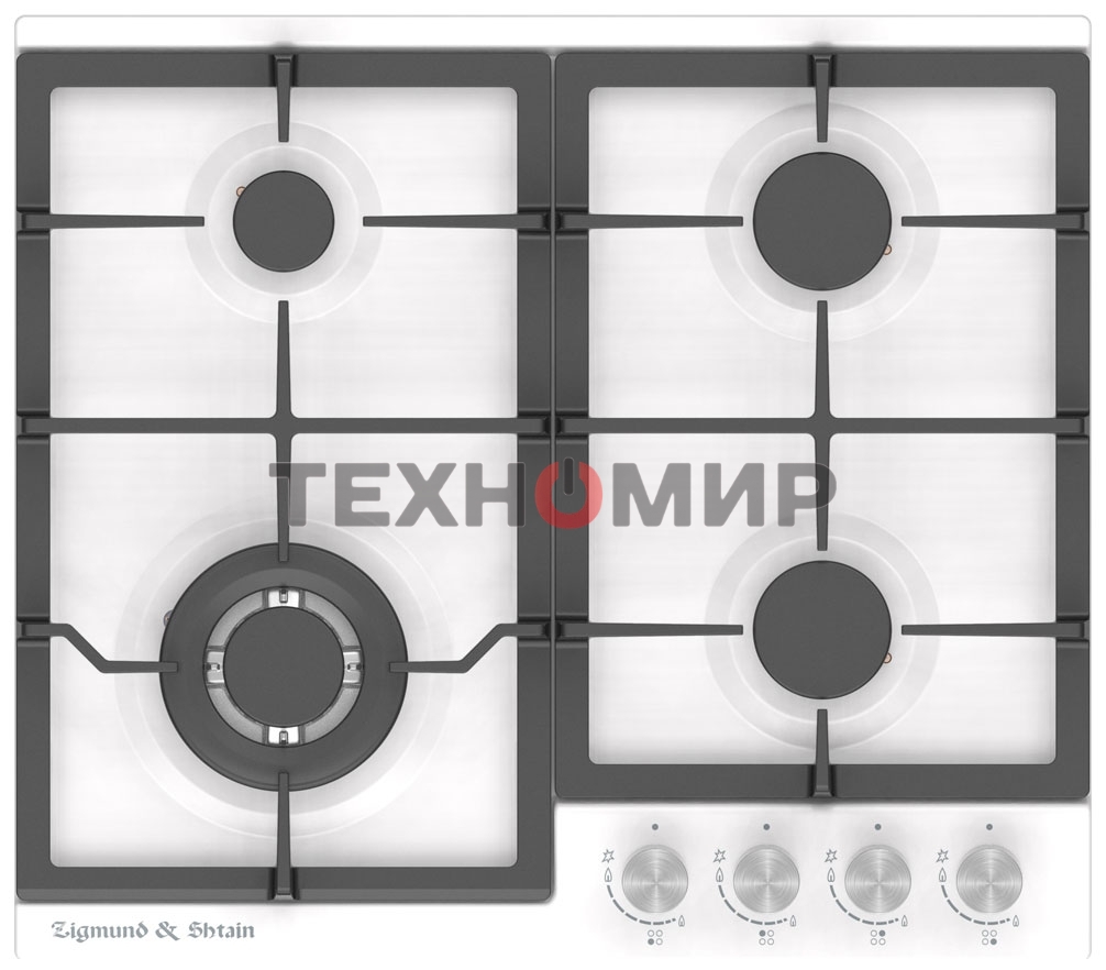 Газовая варочная панель Zigmund & Shtain G 14.6 W независимая, белый