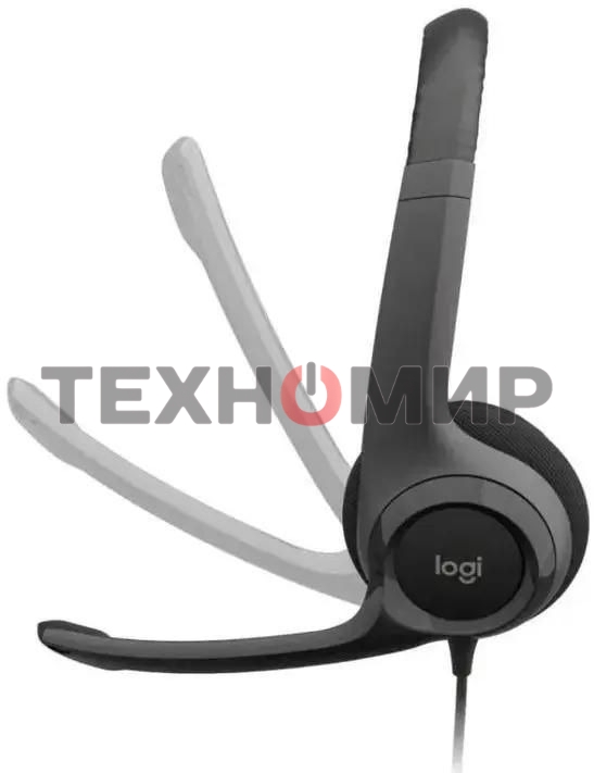 Гарнитура проводная Logitech Headset H390 USB черный