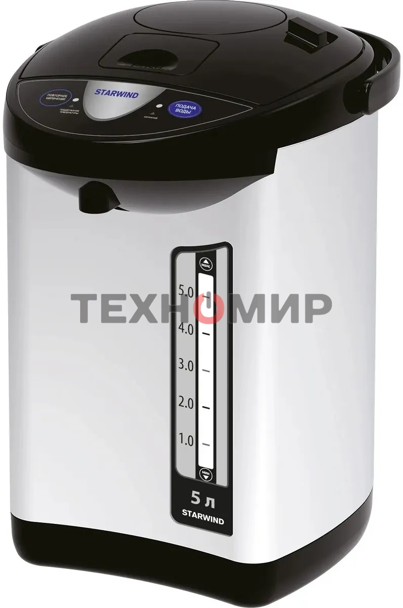Термопот Starwind STP5741 5 л, 800 Вт, серебристый/черный