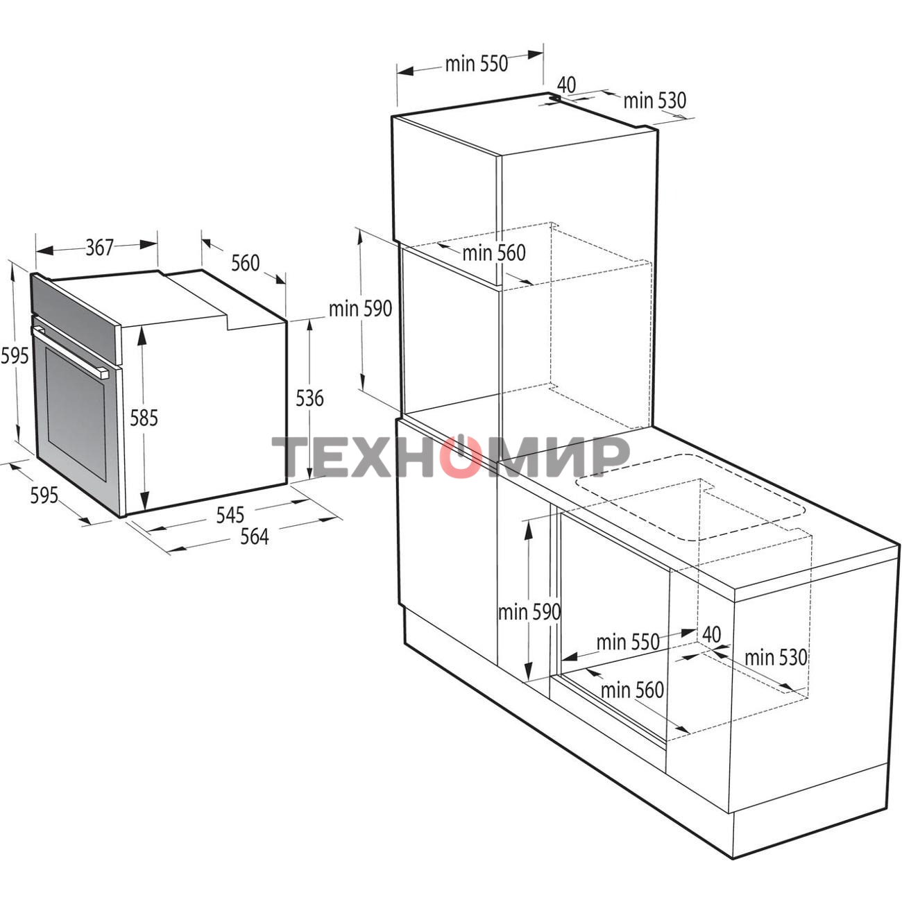 Духовой шкаф Электрический Gorenje BPSA6747A08BG черный