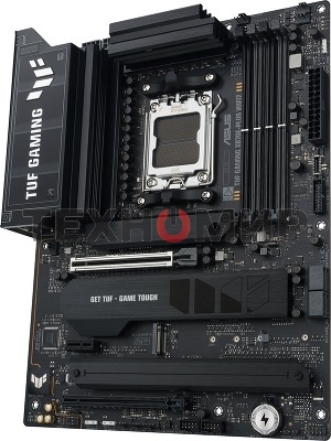 Материнская плата ASUS TUF GAMING X870E-PLUS WIFI7, AM5, AMD X870E, 4xDDR5, 4xSATA, 4xM.2, 1xPCIe 5.0 x16, 1xPCIe 4.0 x4, 1xPCIe 3.0 x1, 1xHDMI, 1x2.5Gb LAN, Wi-Fi 7, Bluetooth 5.4, 2xUSB-C 40Gbps, 3xUSB-A 10Gbps, 4xUSB-A 5Gbps, 4xUSB-A 2.0, 3x3.5 мм, 7.1