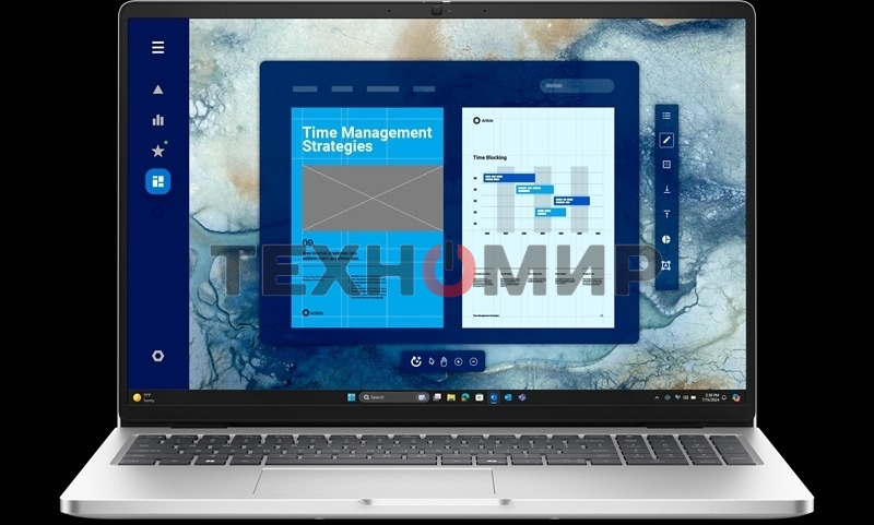 Ноутбук DELL 16 Pro Ultra 5 235U 16” 16:10 FHD+ (1920 x 1200),60Hz,IPS,Non-Touch, AGl,300 nit,16GB DDR5,1TB SSD Intel graphics,Backlit,2y,Linux,1,9kgKB Eng