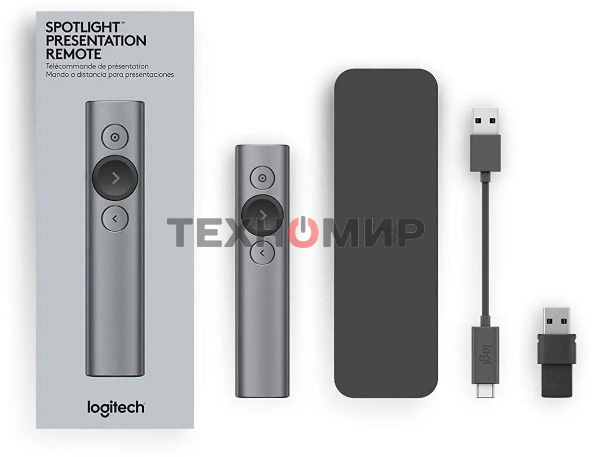 Презентер Logitech Spotlight R-R0011 серый, Bluetooth, кнопки - 3