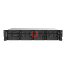 Сетевое хранилище без дисков SMB QNAP TS-1273AU-RP-8G NAS 12 HDD trays, 2x 2.5 GbE, rackmount, 2 PSU. 4-core AMD V1500B2,2 GHz, RAM 8 Gb (8 Gb UDIMM DDR4 (1 x 8 Gb) up to 32 Gb (2 x 16 Gb)). W/o rail kit RAIL-B02