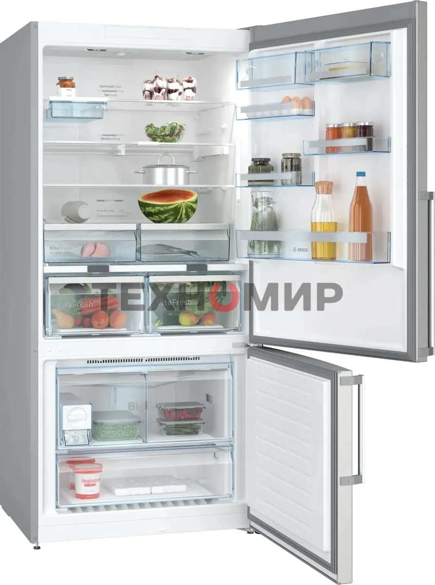Холодильник Bosch KGN86AI32U серебристый двухкамерный 479/140л морозилка снизу