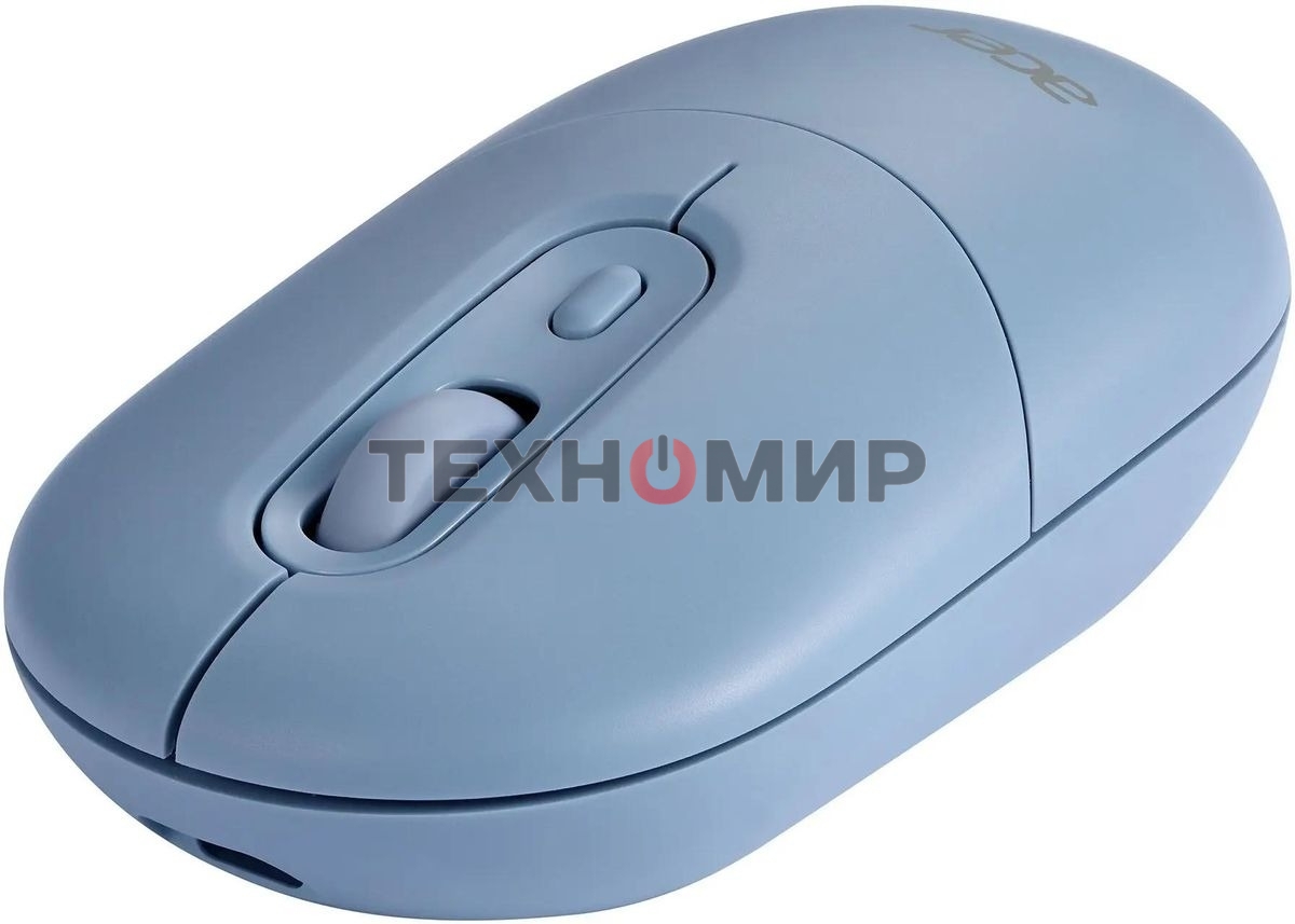 Мышь беспроводная Acer OMR301 синий, 1600 dpi, радиоканал, Bluetooth, USB, кнопки - 4
