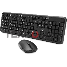 Комплект клавиатура + мышь Оклик S277W клав:черный мышь:черный USB беспроводная Multimedia (2066172)