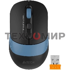 Мышь беспроводная A4Tech Fstyler FB10CS черный/синий, 2000 dpi, радиоканал, Bluetooth, USB, кнопки - 4