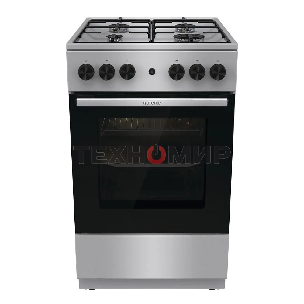 Плита газовая Gorenje GGI5A21XJ серебристый, конфорок 4 газовых, духовка 61 л, 50 см x 85 см x 59.4 см