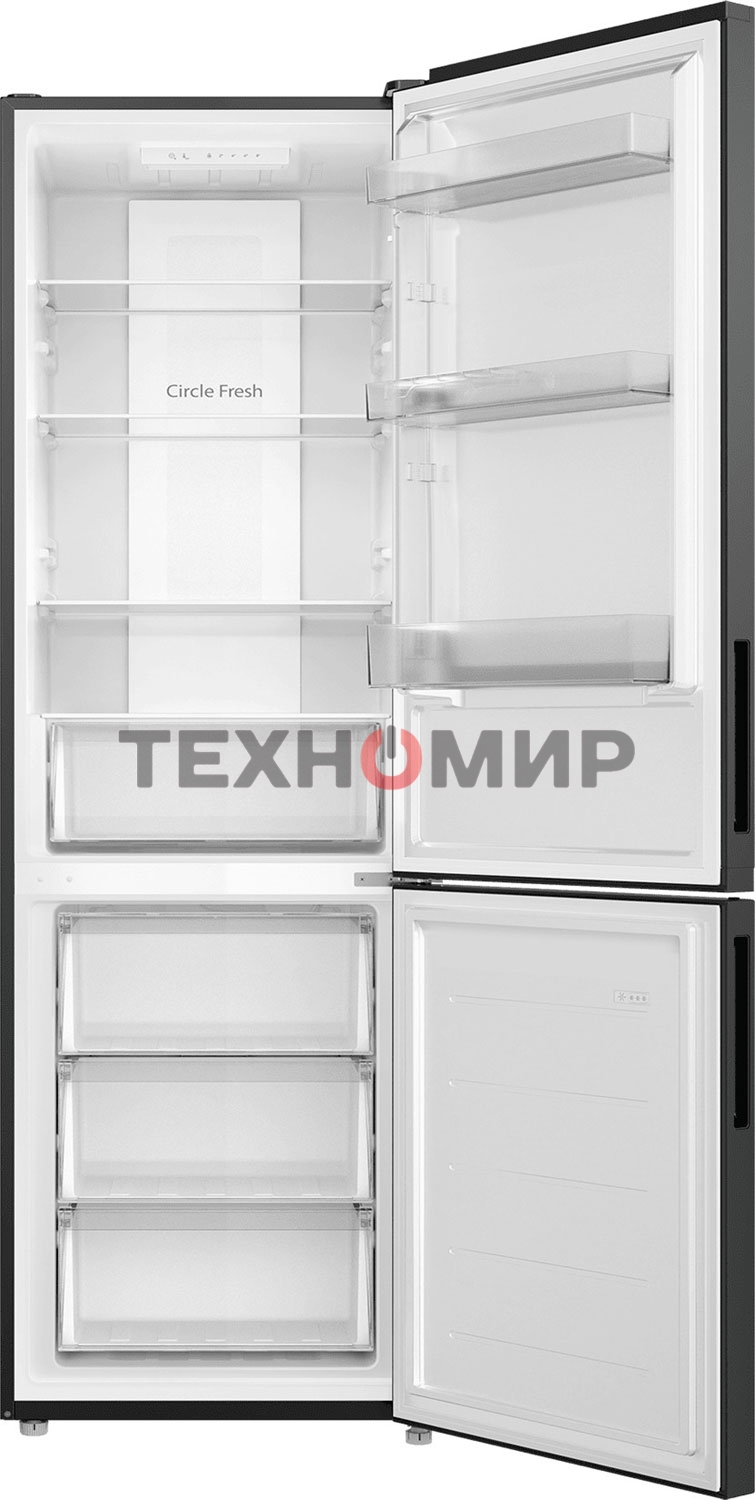 Холодильник Candy CFN6185B черный двухкамерный 207/91 л морозилка снизу, No Frost