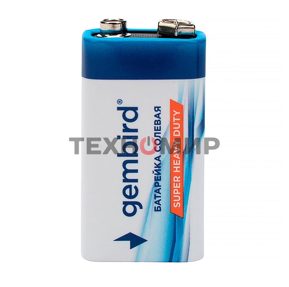 Батарейка солевая Gembird Gb-6F22-1F, тип Крона(6F22), 1шт, пленка, 9 В