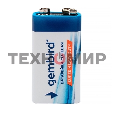 Батарейка солевая Gembird Gb-6F22-1F, тип Крона(6F22), 1шт, пленка, 9 В