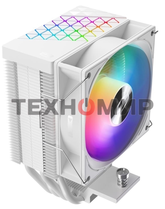 Кулер PCCooler R400 ARGb белый 92мм алюминий+медь 2200rpm 30db 4-pin 180W 133мм
