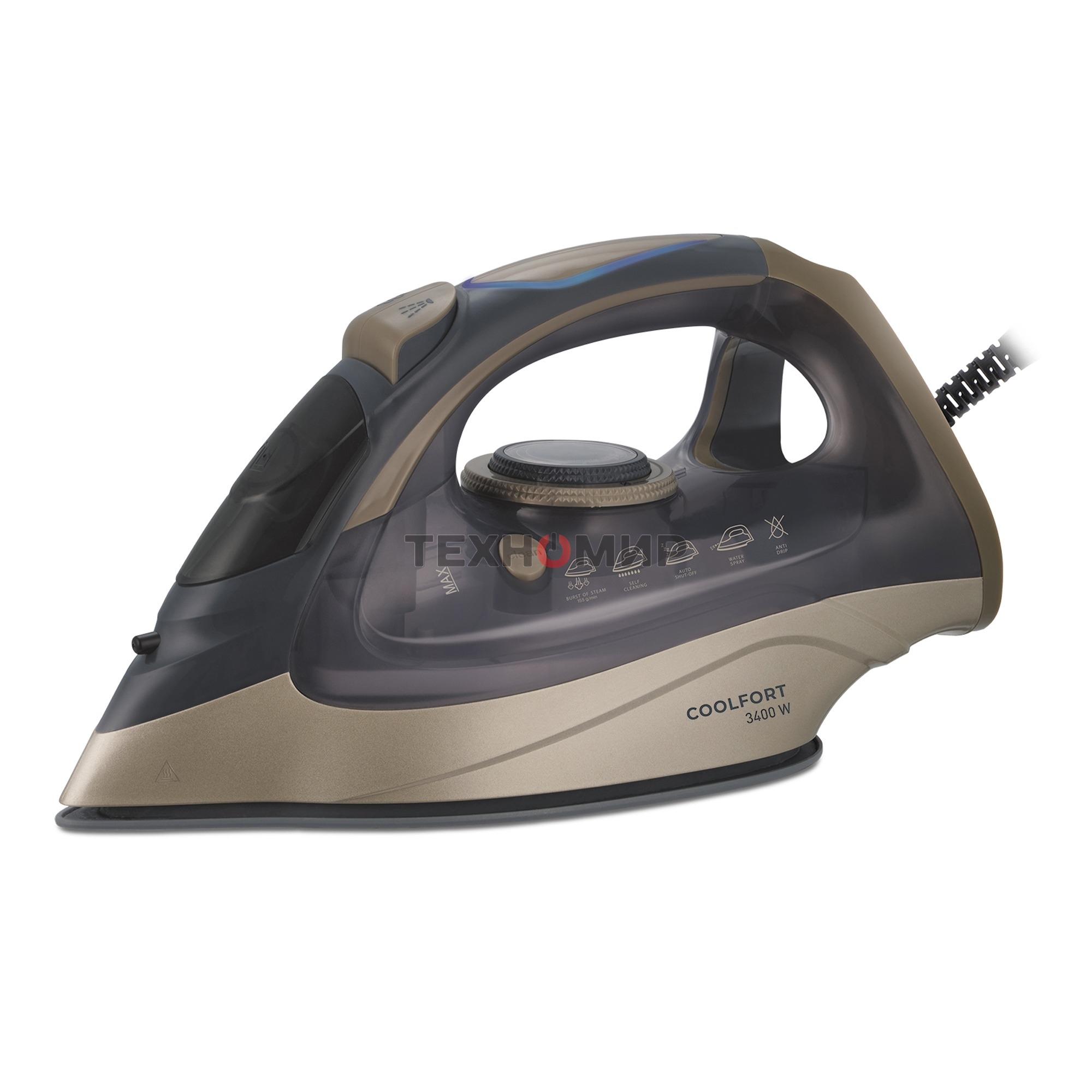 Утюг Coolfort CF-3410 3400 Вт сиреневый/золотистый