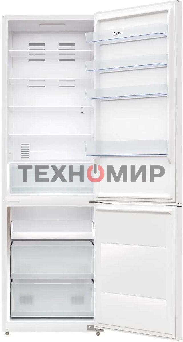 Холодильник LEX LKB201WGIDMax белый двухкамерный 314/142л морозилка снизу, No Frost