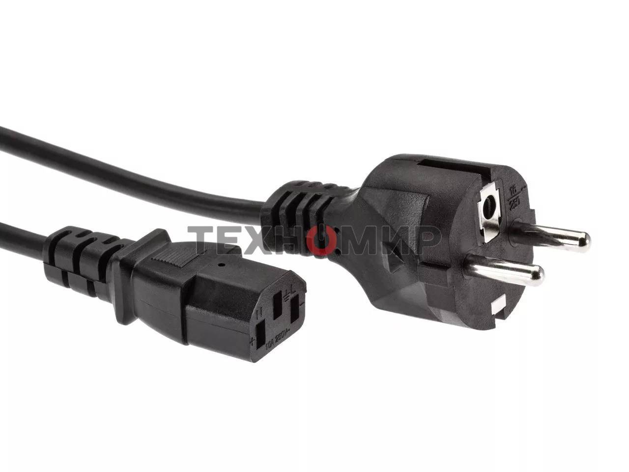 Кабель компьютер - розетка 3 м 220V (Европейский стандарт) VCOM/TELECOM