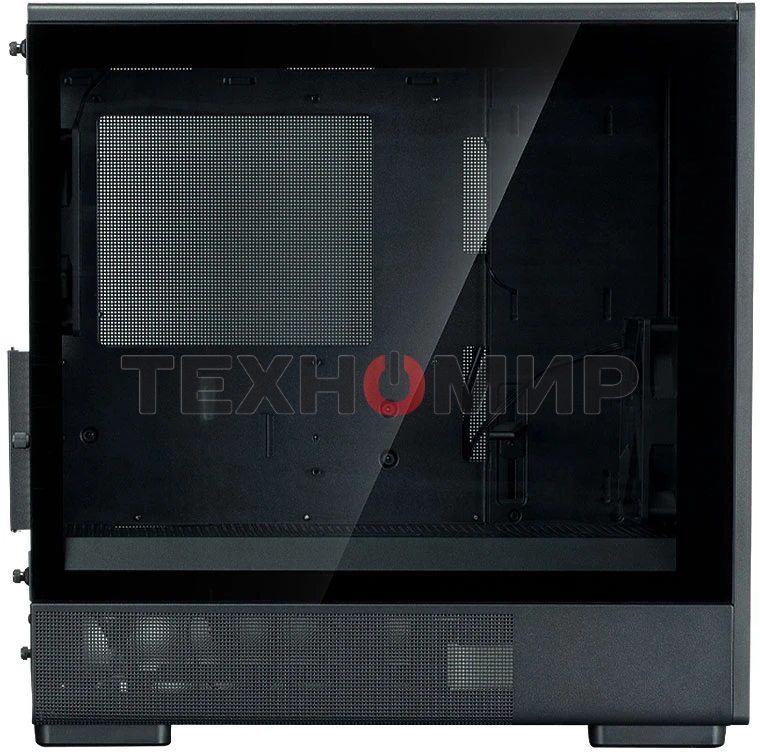 Компьютерный корпус Zalman P10 NAMU, MATX, черный, WINDOW, FRONT COVER WALNUT, 2x3.5