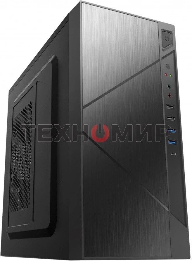Компьютерный корпус с блоком питания 450Вт. Case Forza mATX case, black, w/PSU 450W 12cm, w/2xUSB 2.0, w/2xUSB 3.0, w/1xType-C (USB 2.0), w/pwr cord, w/o FAN