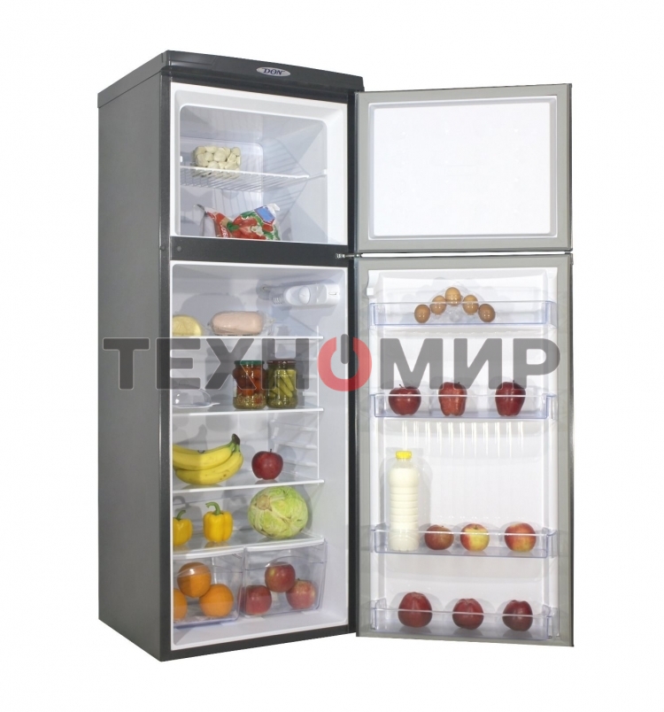 Холодильник DON R-226 G графит зеркальный двухкамерный 200/70л морозилка сверху