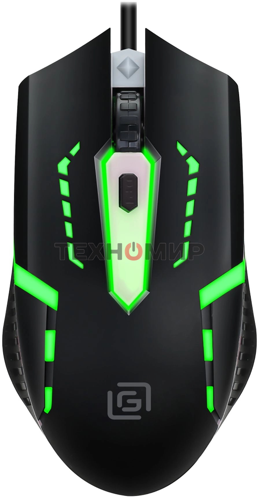 Мышь проводная Oklick 398G черный, 2400 dpi, USB, кнопки - 4