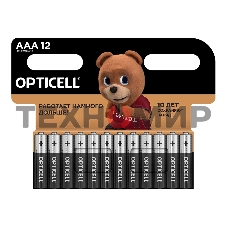 Элемент питания алкалиновый AAA/LR03 (блист. 12шт) Basic Opticell 5051011