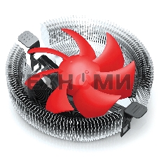 Кулер для процессора Crown CM-91PWM v2 серебристый/красный, 90 мм, алюминий, 2000 об/мин, 20 дБ, 4 pin, 125 Вт, 57 мм