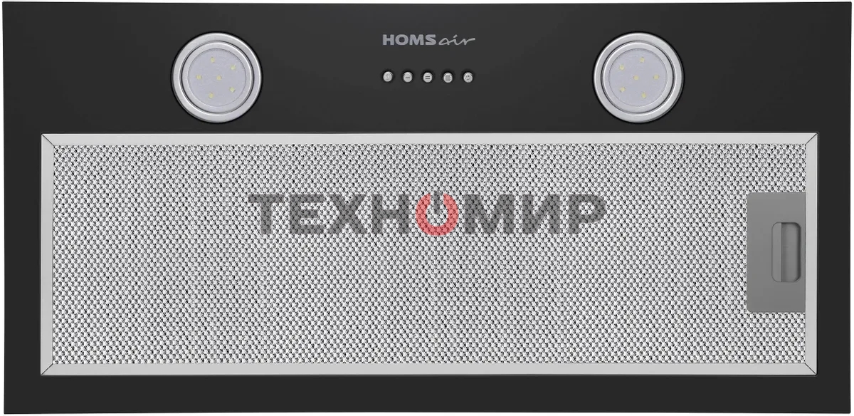 Вытяжка встраиваемая HOMSair Fleet 60 черный, 59.8 см, 520 куб. м/ч, 50 дБ