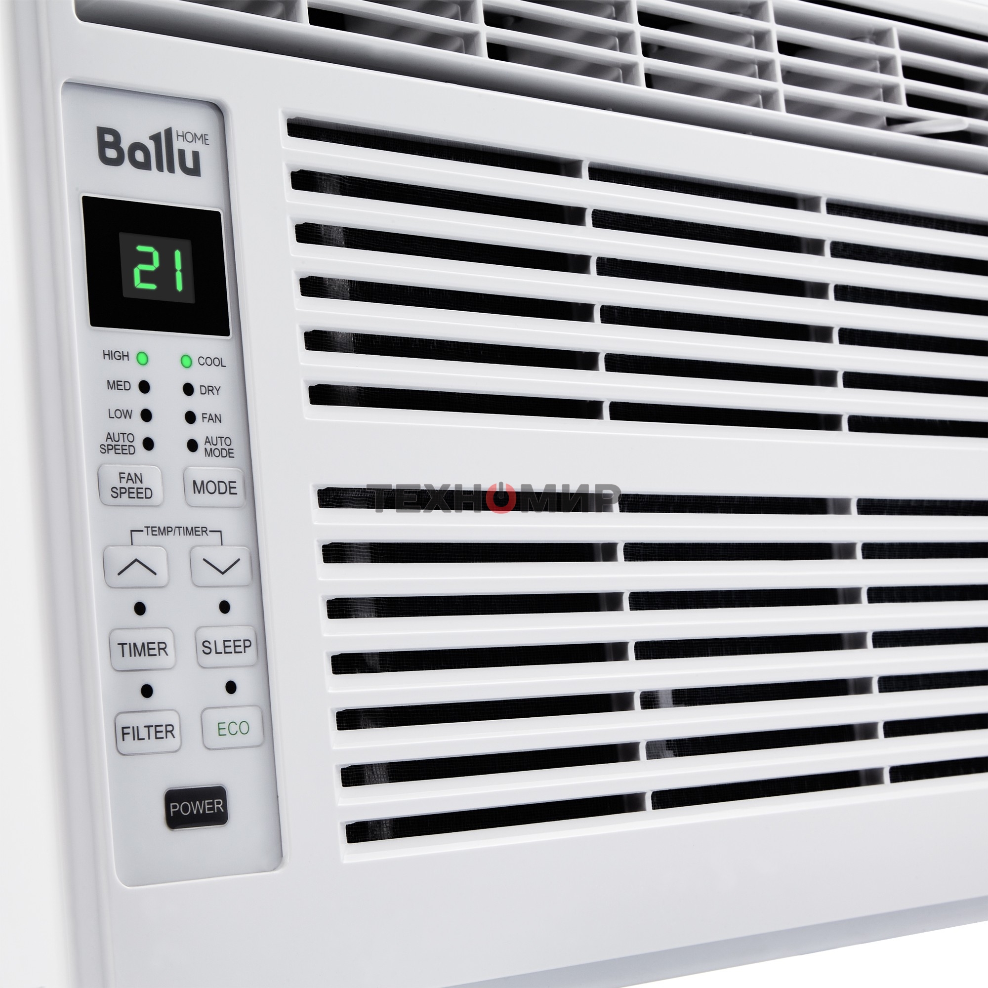 Кондиционер оконный Ballu BWC-05 AC 5000 BTU, 15 м², 46 дБ, охлаждение, осушение, белый